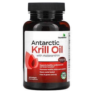 FutureBiotics, Óleo de Krill Antártico com Astaxanthin, 500 mg, 180 Cápsulas Softgel