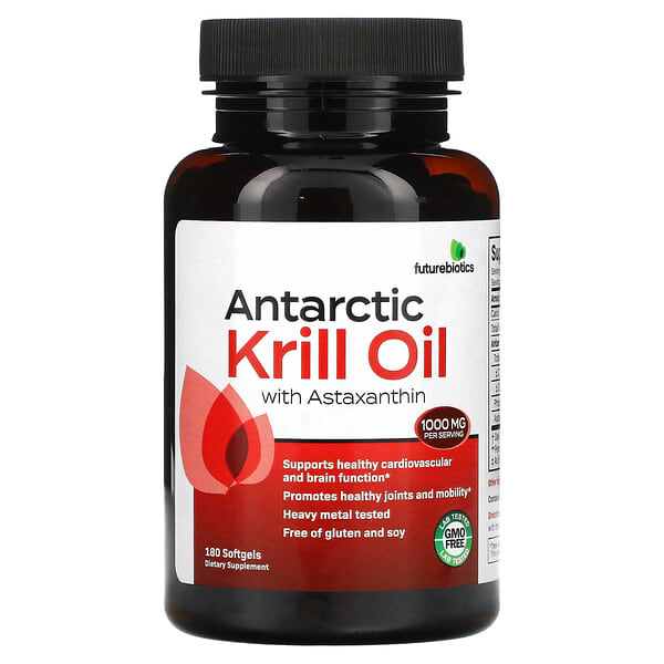 Futurebiotics, Antarctic Krill Oil with Astaxanthin, 500 mg, 180 Softgels