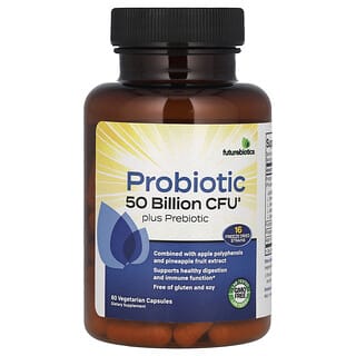 Futurebiotics, Probiotic Plus Prebiotic, 50 Billion CFU, 60 Vegetarian Capsules (25 Billion CFU per Capsule)
