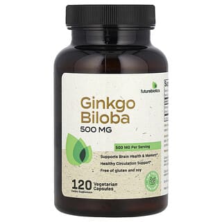 Futurebiotics, Ginkgo Biloba, 500 mg, 120 Kapsul Vegetarian (250 mg per Kapsul)