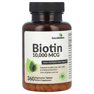 Futurebiotics, Biotin, High Potency, 10,000 mcg, 360 Vegetarian Tablets