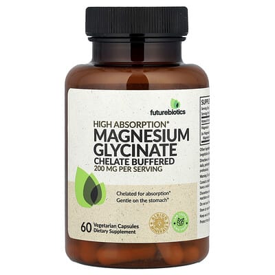 Futurebiotics, Magnesium Glycinate, 60 Vegetarian Capsules (100 mg Each)