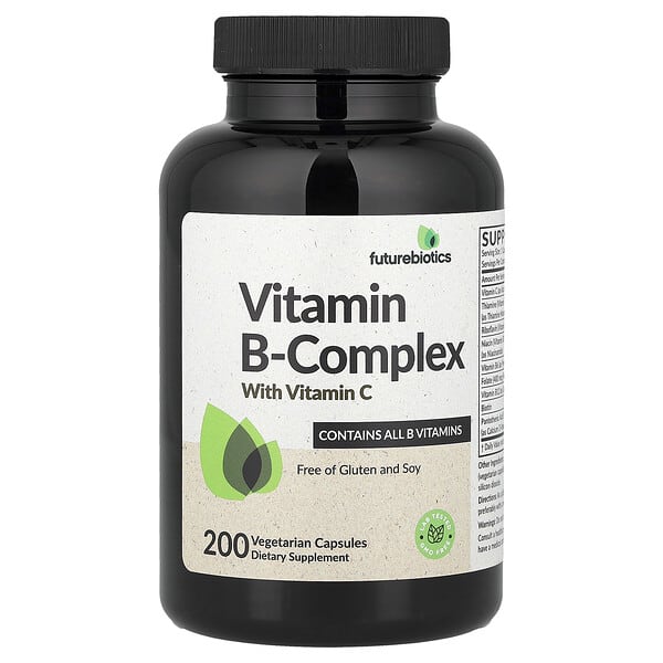 Futurebiotics Vitamin B-Complex with Vitamin C, 200 Vegetarian Capsules