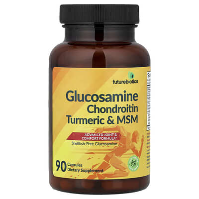 Futurebiotics, Glucosamine, Chondroitin Sulphate, Turmeric & MSM, 90 Capsules