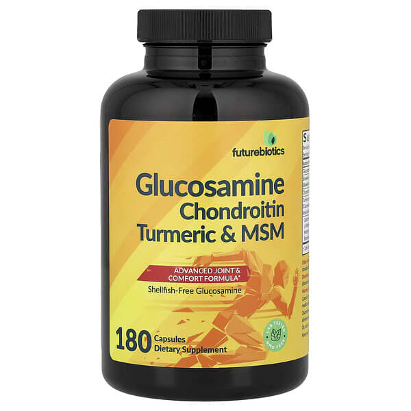 Glucosamine, Chondroitin, Turmeric & MSM, 180 Capsules