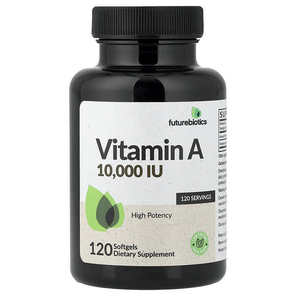 Futurebiotics, 비타민A, 3,000mcg RAE(10,000IU), 소프트젤 120정