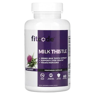 fitcode, Milk Thistle, Mariendistel, 300 mg, 60 vegetarische Kapseln
