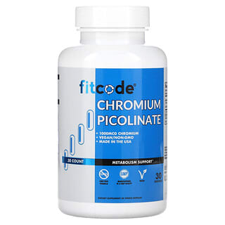 fitcode, Picolinate de chrome, 1000 µg, 30 capsules végétariennes