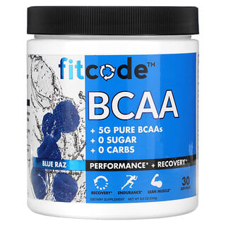 FITCODE, BCAA, 블루 라즈 맛, 240g(8.5oz)