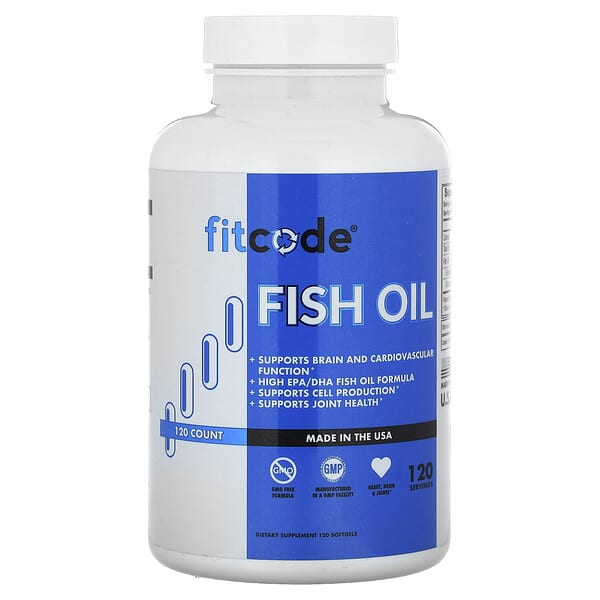 fitcode Fish Oil, 120 Softgels (1,000 mg per Softgel)