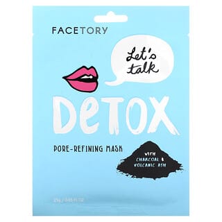 FaceTory, Detox, porenverfeinernde Beauty-Maske, 1 Tuch, 25 g (0,85 fl. oz.)