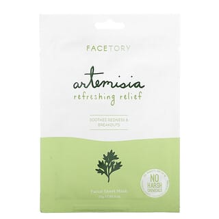 FaceTory, Artemisia, Masque de beauté rafraîchissant pour le visage, 1 masque en tissu, 25 g