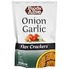 Flax Crackers, Onion Garlic, 4 oz (113 g)