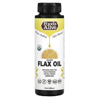 Foods Alive, Organic Golden Flax Oil, 8 fl oz (236 ml)
