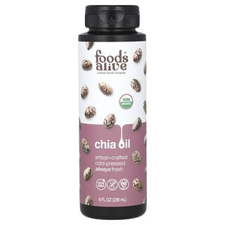 Foods Alive, Organic Chia Oil, Artisan Cold-Pressed, 8 fl oz (236 ml)