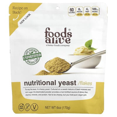 Foods Alive, Superfood, Non-Fortified Nutritional Yeast, 6 oz (170 g)