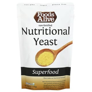 Foods Alive, スーパーフード、非強化栄養酵母、170g（6オンス）