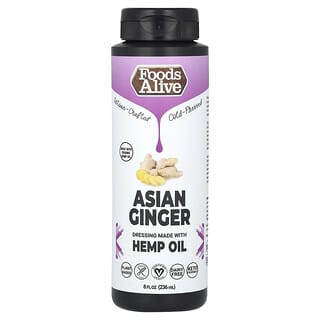 Foods Alive, Aderezo para ensaladas orgánico con aceite de cáñamo y jengibre asiático, 236 ml (8 oz. líq.)