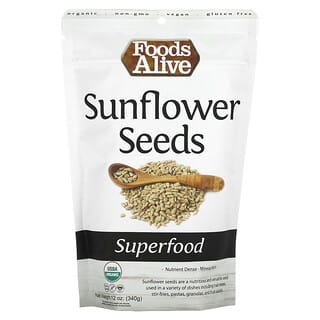 Foods Alive, Superalimento, Semillas de girasol`` 340 g (12 oz)