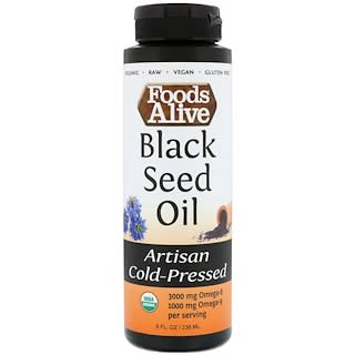 Foods Alive, Aceite de semilla negra orgánico prensado en frío, Artisan, 236 ml (8 oz. Líq.)