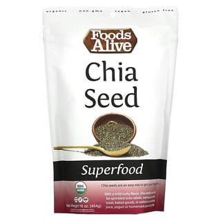 Foods Alive, Superfoods, органические семена чиа, 454 г (16 унций)