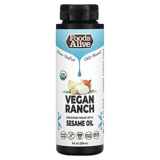 Foods Alive, Dressing Made with Sesame Oil, Vegan Ranch, 8 fl oz (236 ml)