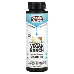 Foods Alive, Dressing Made with Sesame Oil, Vegan Ranch, 8 fl oz (236 ml)'