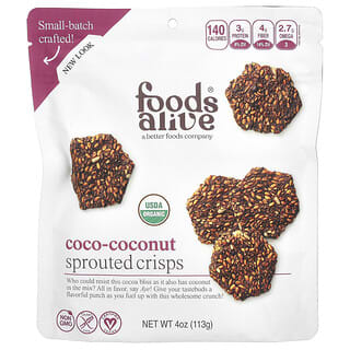 Foods Alive, Sprouted Crisps, Kokos-Kokosnuss, 113 g (4 oz.)