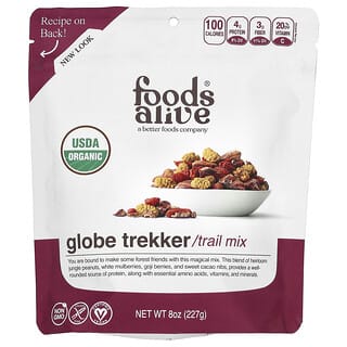 Foods Alive, Organic Trail Mix, Bio-Studentenfutter, Globus, 227 g (8 oz.)