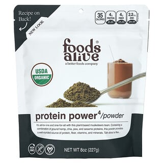 Foods Alive, Protein Power 4/Powder, 8 oz (227 g)