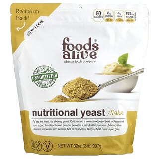 Foods Alive, Nutritional Yeast Flakes, Unfortified, 2 lb (907 g)