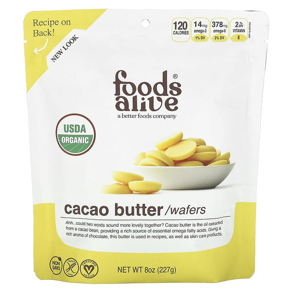 Foods Alive, Wafer Mentega Kakao, 227 g (8 ons)