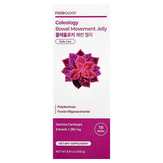 Foodology, Coleology Bowel Movement Jelly, 10 Sticks, 0.88 oz (25 g) Each