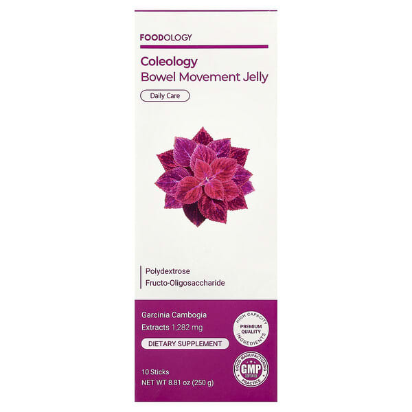 Foodology, Coleology Bowel Movement Jelly, 10 Sticks, 25 g Each — product photo 1