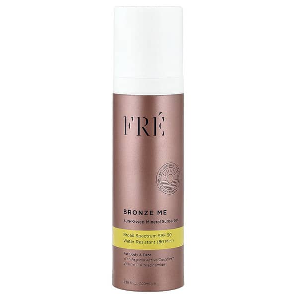 Fre, 브론즈 미, 선-키스드 미네랄 자외선 차단제, SPF 50, 100ml(3.38fl oz)
