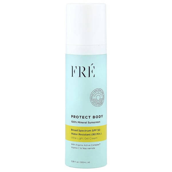 Fre, 프로텍트 바디, 100% 미네랄 자외선 차단제, SPF 50,, 100ml(3.38fl oz)
