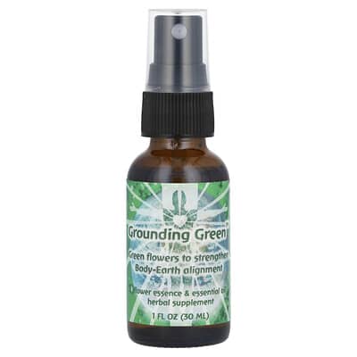 Flower Essence Services, Flower Essence & Essential Oil, Grounding Green, 1 fl oz (30 ml)