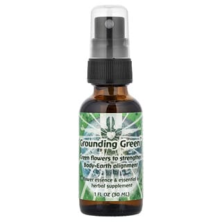 Flower Essence Services, Essência Florestal e Óleo Essencial, Grounding Green, 30 ml (1 fl oz)