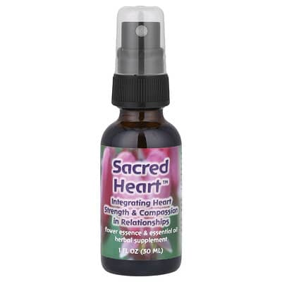 Flower Essence Services, Sacred Heart, Flower Essences and Essential Oils, 1 fl oz (30 ml)
