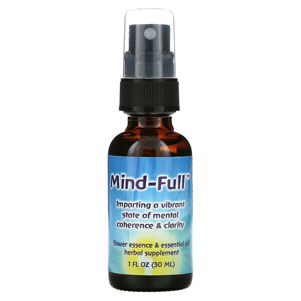 Flower Essence Services, Mind-Full, Flower Essence & Essential Oil, 1 fl oz (30 ml)