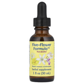 Flower Essence Services, Fünf-Blumen-Formel, Kombination von Fünf Blumenessenzen, antialkoholisch, 1 fl oz (30ml)