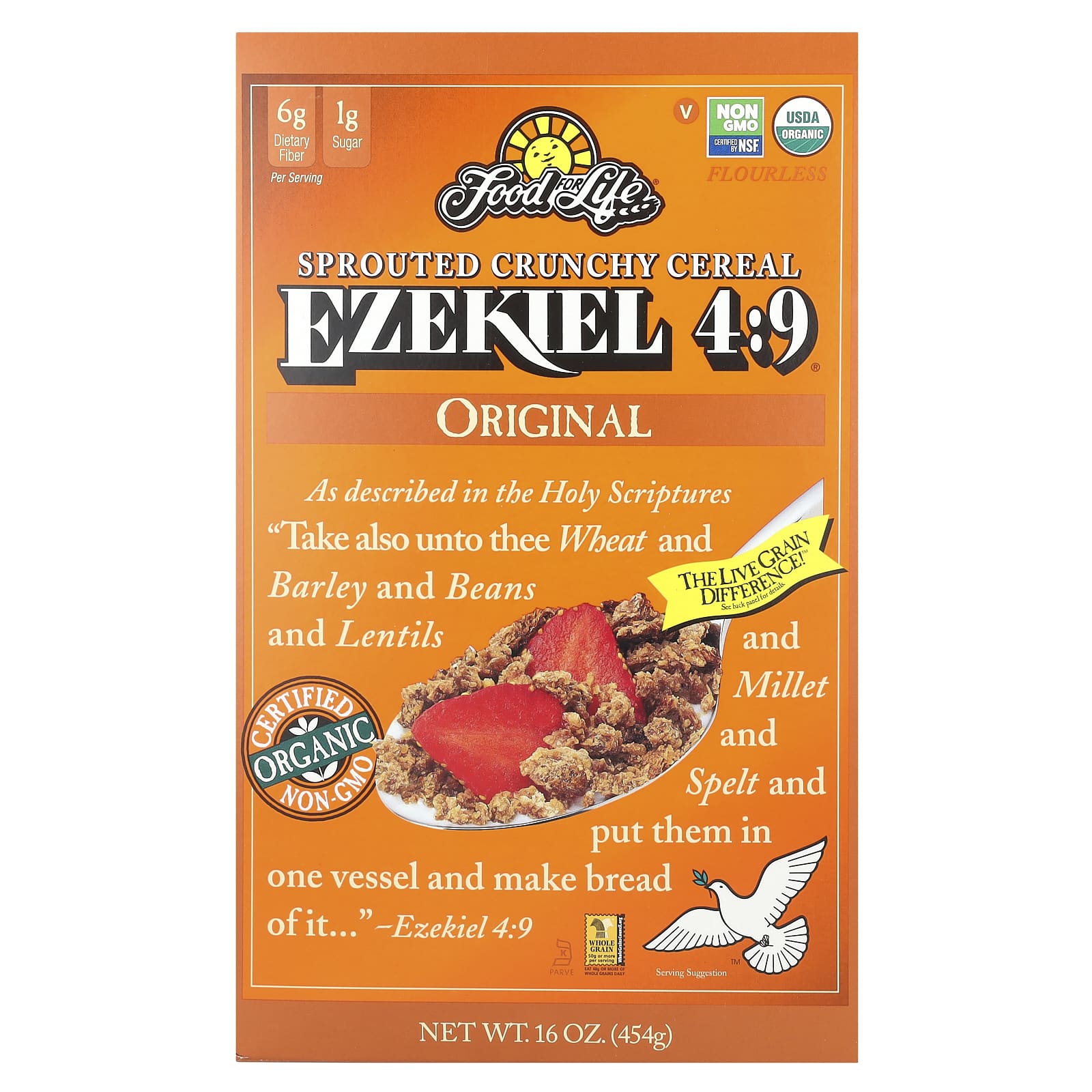 Ezekiel 4:9® Sprouted Crunchy Cereal, Original, 16 oz (454 g)