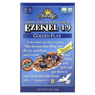 Food For Life, Ezekiel 4:9, Sprouted Crunchy Cereal, Golden Flax, 16 oz (454 g)