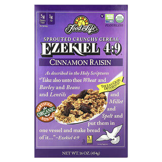 Food For Life, Ezéchiel 4: 9, Céréales Grains Complets Germés, Raisin Cannelle, 16 oz (454 g)