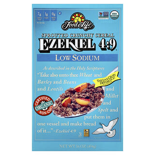 Food For Life, Ezekial 4:9® Sprouted Crunchy Cereal, Low Sodium, 16 oz (454 g)