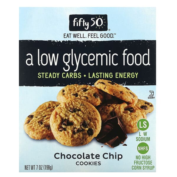 Fifty 50, 저혈당 초콜릿 칩 쿠키, 198g(7oz)