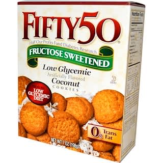 Fifty 50, Low Glycemic Coconut Cookies, 7 oz (198 g)