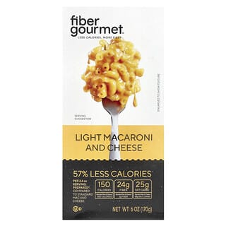 Fiber Gourmet, Macarrones con queso livianos, 170 g (6 oz)