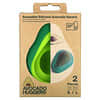 Avocado Huggers, Protectores de aguacate de silicona reutilizables, 2 piezas