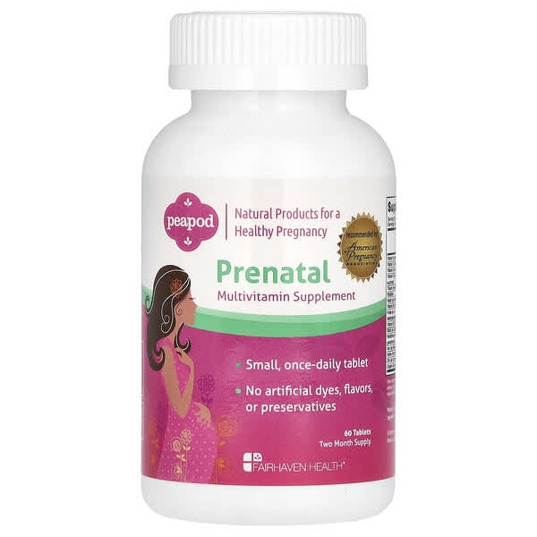 Fairhaven Health, Peapod, Prenatal Multivitamin Supplement, 60 Tablets